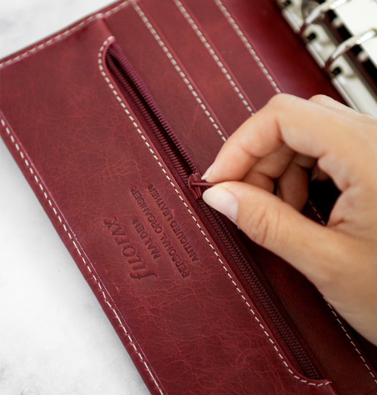 Malden Personal Organiser - Burgundy