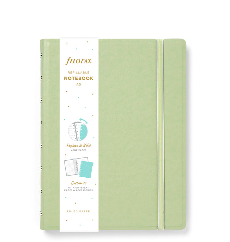 Filofax nachfüllbares Notizbuch Classic Pastels A5 Sage