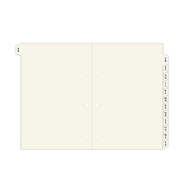 A-Z Register Cream - Pocket