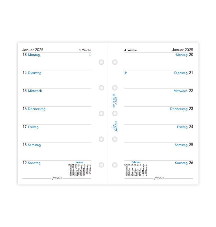 1 Woche / 1 Seite deutsch Mini 2025 - 25-68144