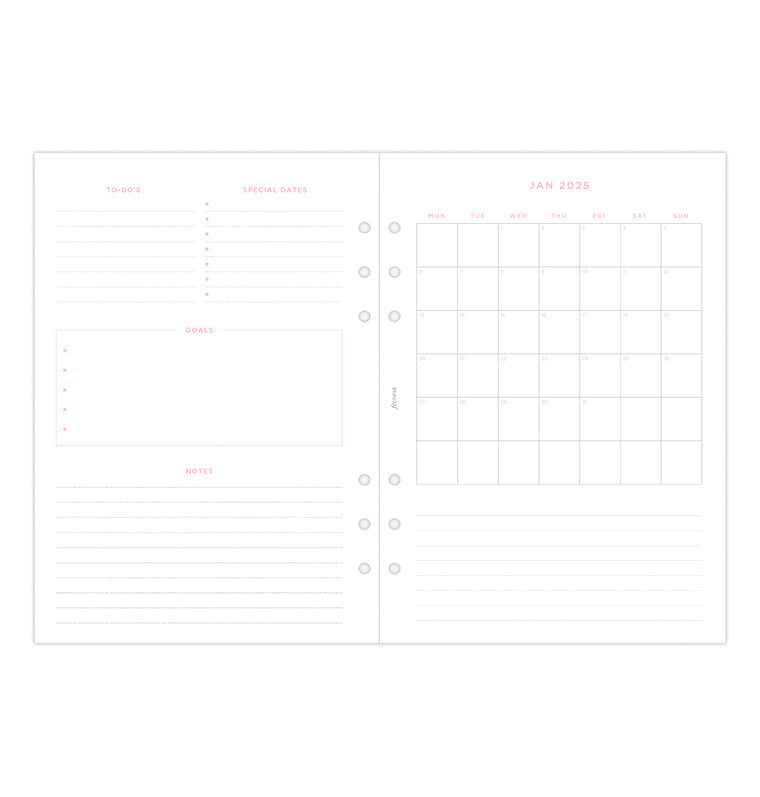 Confetti Kalender 1 Woche / 2 Seiten A5 2025 - 25-68591