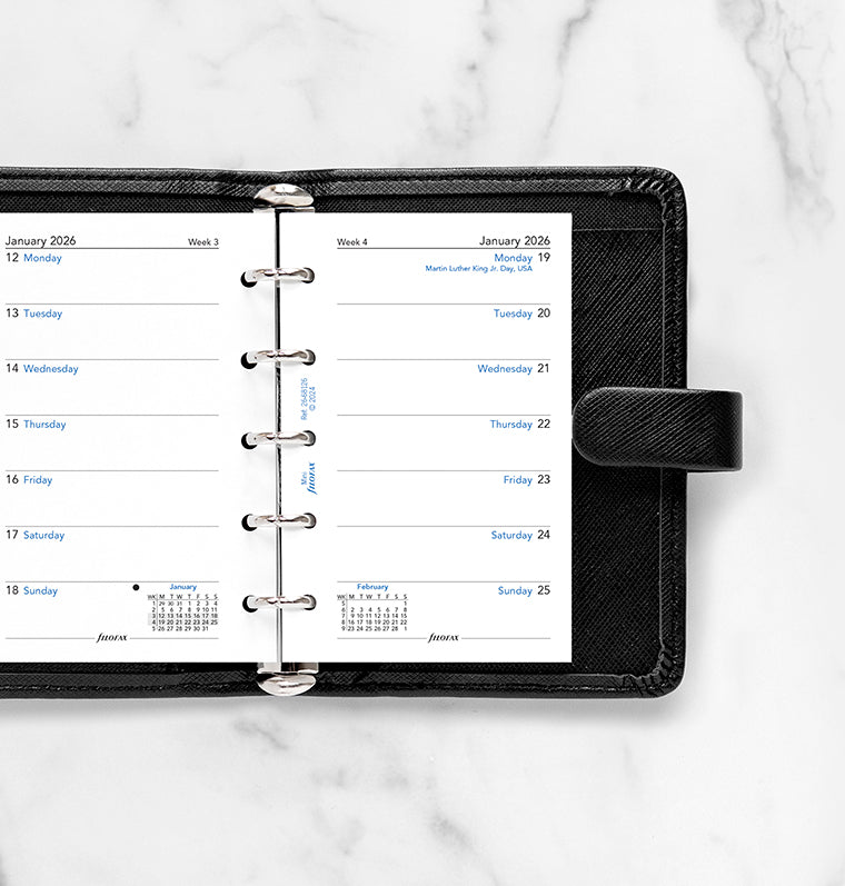 Filofax 1 Woche / 1 Seite englisch Mini 2026 26-68126