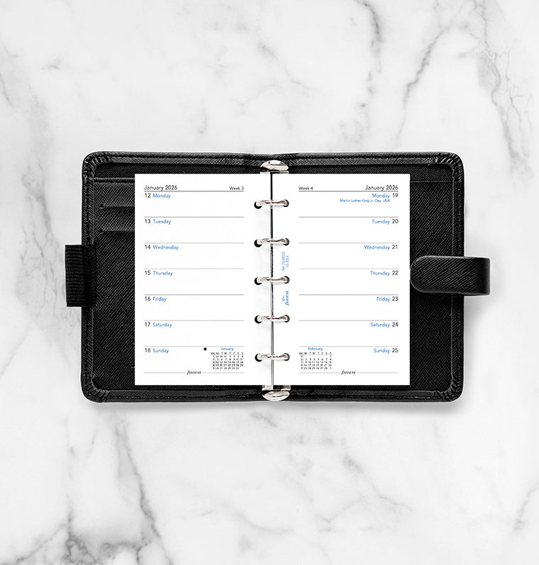 Filofax 1 Woche / 1 Seite englisch Mini 2026 26-68126