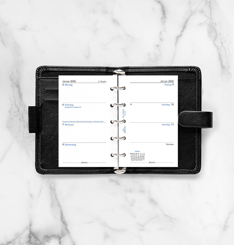 Filofax 1 Woche / 2 Seiten deutsch Mini 2026 26-68140