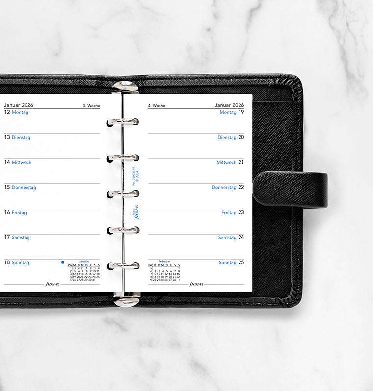 Filofax 1 Woche / 1 Seite deutsch Mini 2026 26-68144