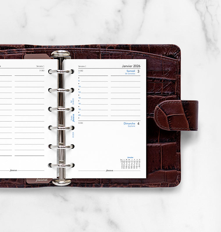 Recharge Filofax pour Agenda Un jour par page - Français - 26-68232