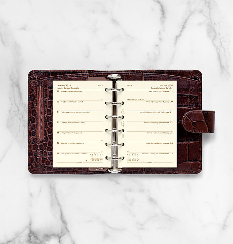 Filofax 1 Woche / 1 Seite multilingual Pocket 2026 26-68239