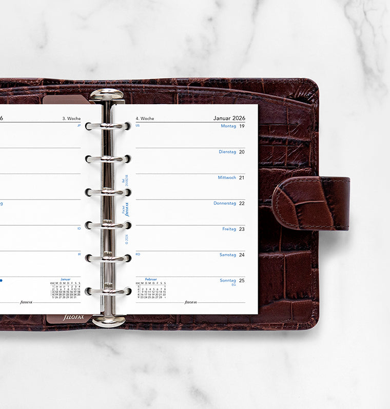 Filofax 1 Woche / 1 Seite deutsch Pocket 2026 26-68244