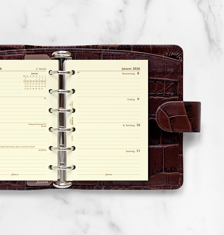 Filofax 1 Woche / 2 Seiten deutsch Pocket 2026 26-68258