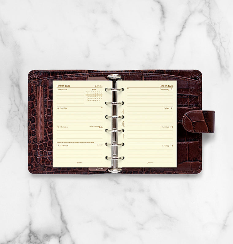 Filofax 1 Woche / 2 Seiten deutsch Pocket 2026 26-68258