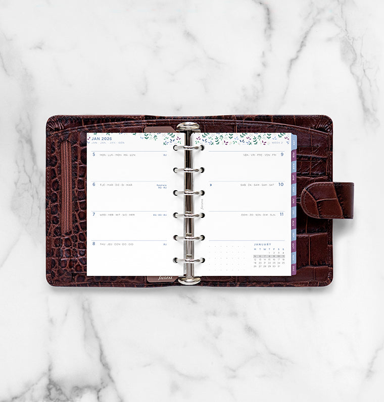 Filofax Garden Kalender 1 Woche / 2 Seiten Pocket 2026 26-68292