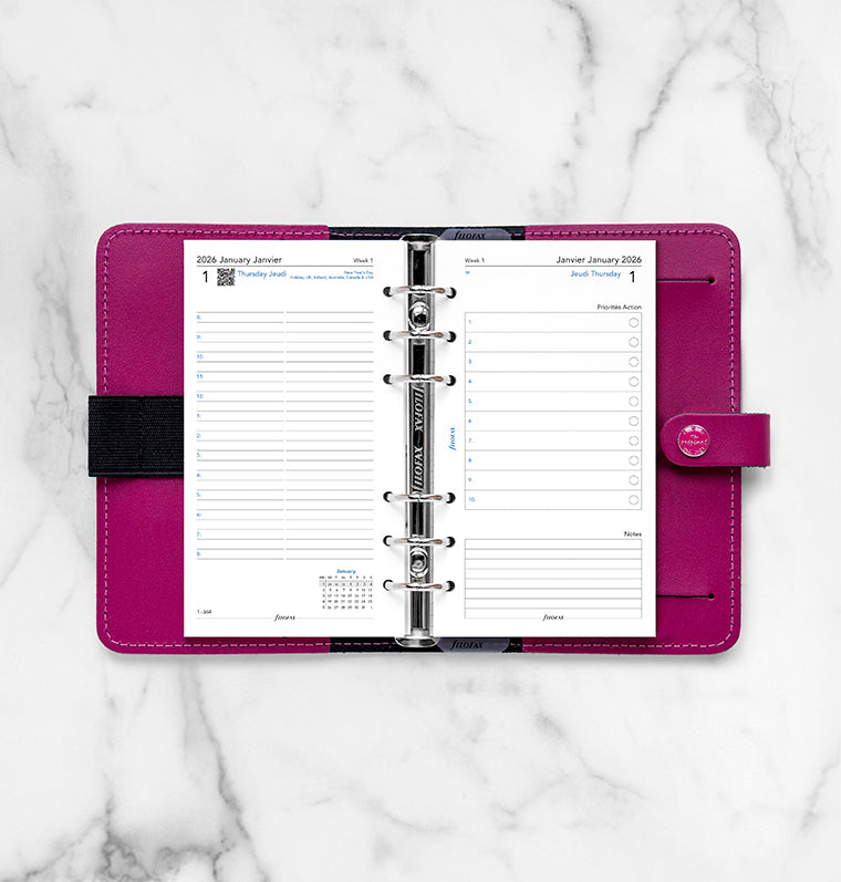 1 Tag / 2 Seiten französisch/englisch Personal 2026 Filofax 26-68417_