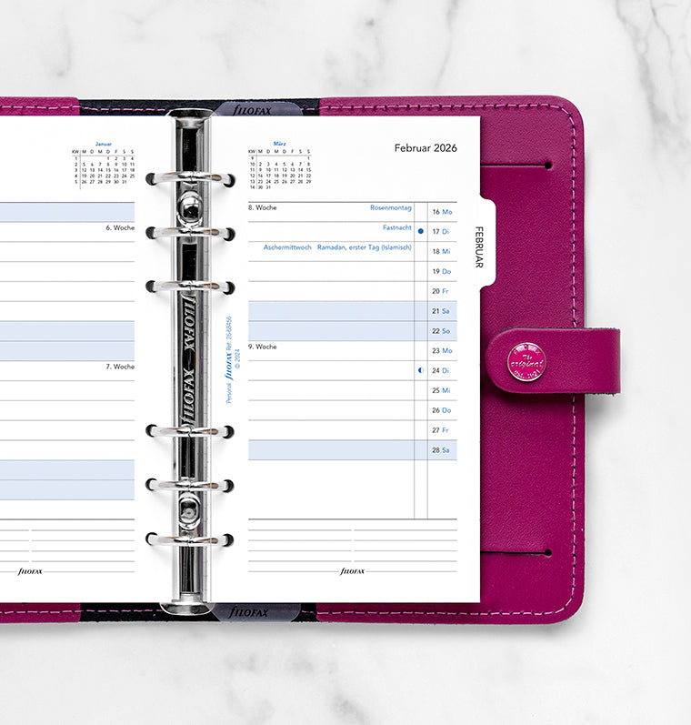 Filofax 1 Monat / 2 Seiten deutsch Personal 2026 26-68456