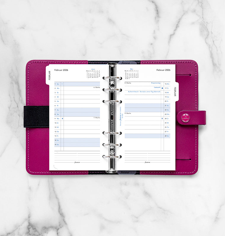 Filofax 1 Monat / 2 Seiten deutsch Personal 2026 26-68456