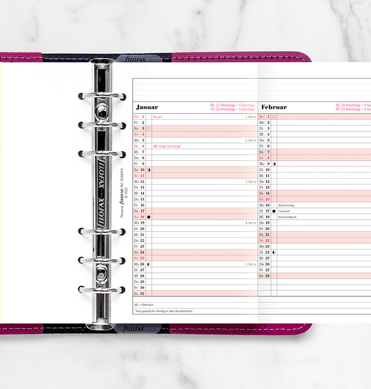 Jahresplaner deutsch Personal 2026 Filofax 26-68476