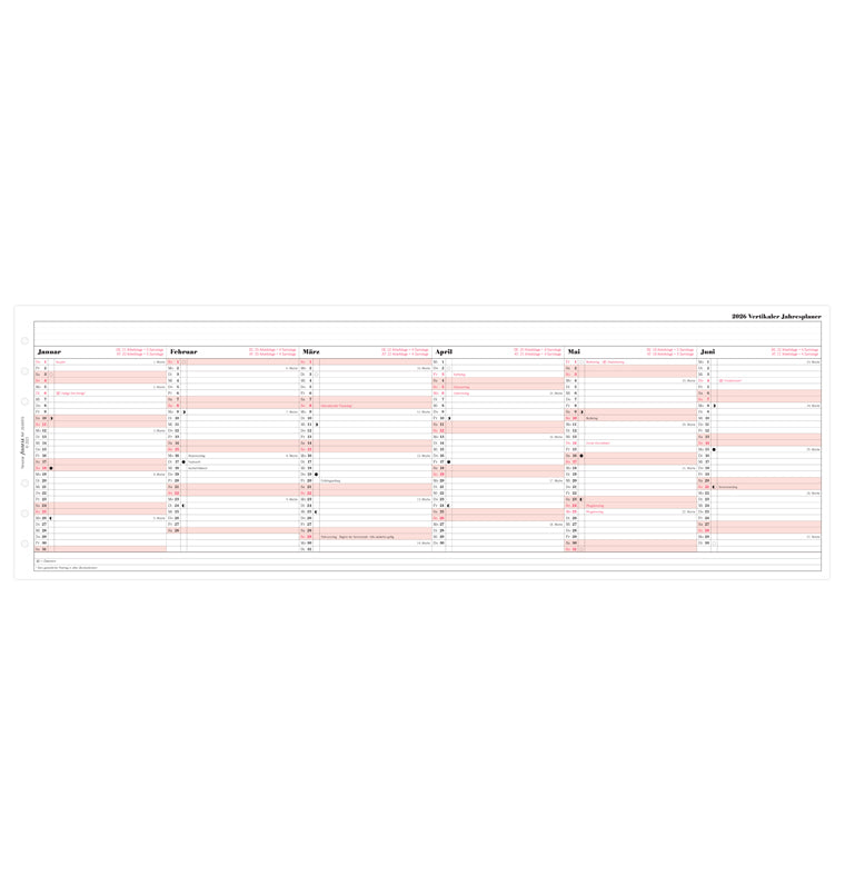 Jahresplaner deutsch Personal 2026 Filofax 26-68476