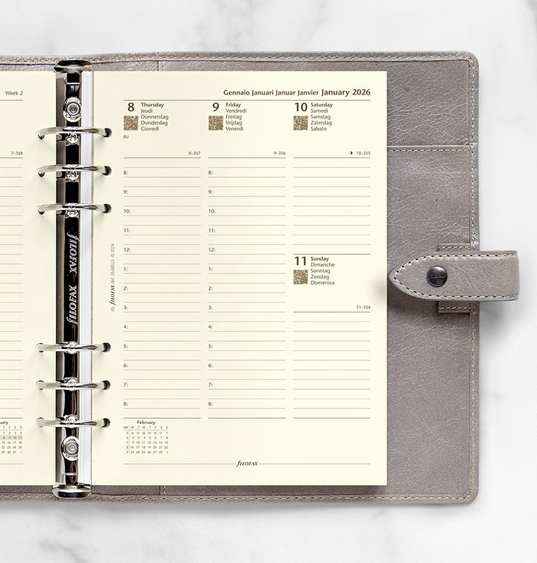 Filofax 1 Woche / 2 Seiten multilingual A5 2026 26-68513