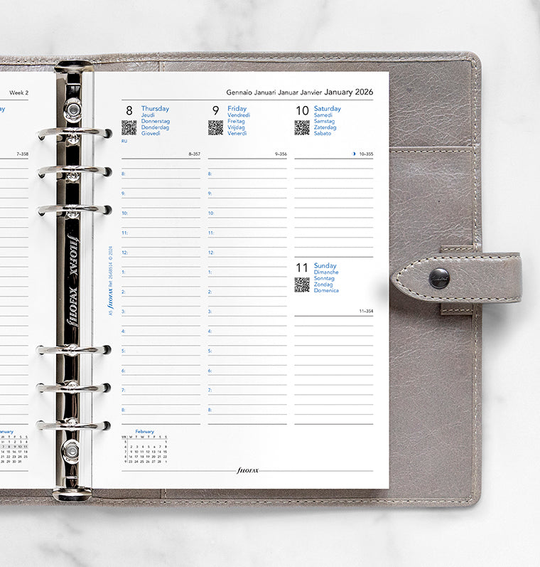 Filofax 1 Woche / 2 Seiten multilingual A5 2026 26-68514