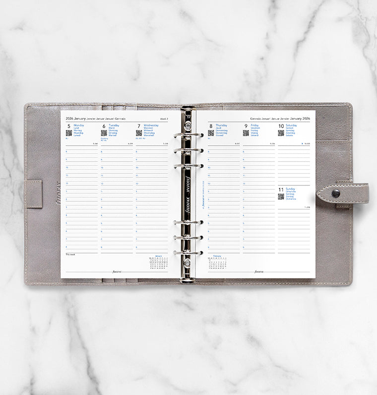 Filofax 1 Woche / 2 Seiten multilingual A5 2026 26-68514