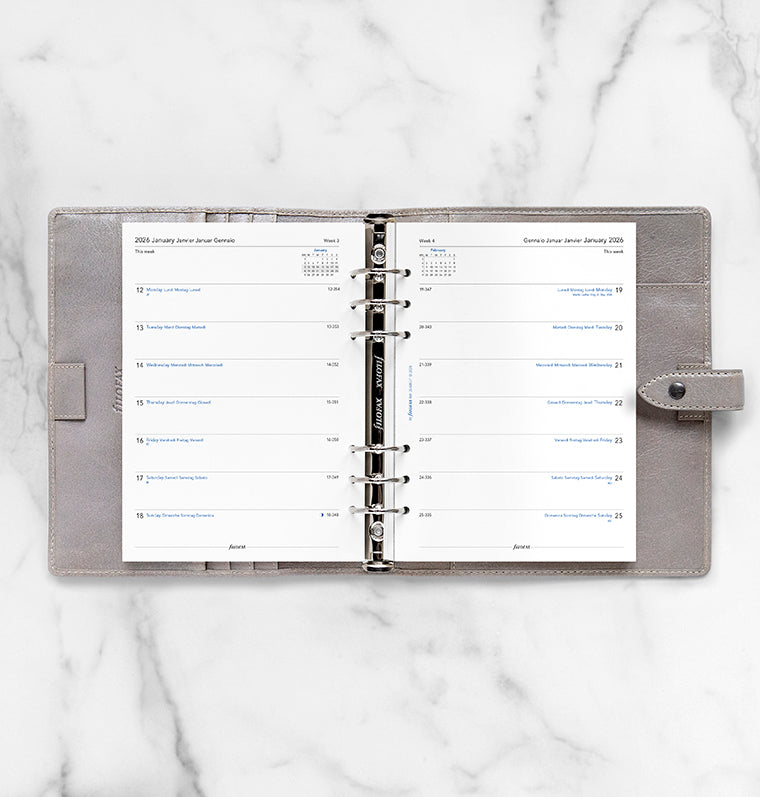 Filofax 1 Woche / 1 Seite multilingual A5 2026 26-68517