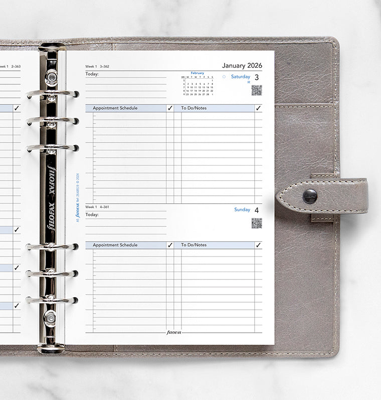 Filofax 1 Tag / 1 Seite englisch A5 2026 26-68519