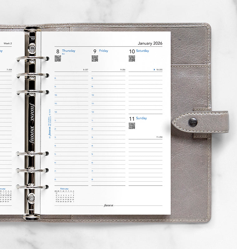 Filofax 1 Woche / 2 Seiten englisch A5 2026 - Recyclingpapier 26-68521R
