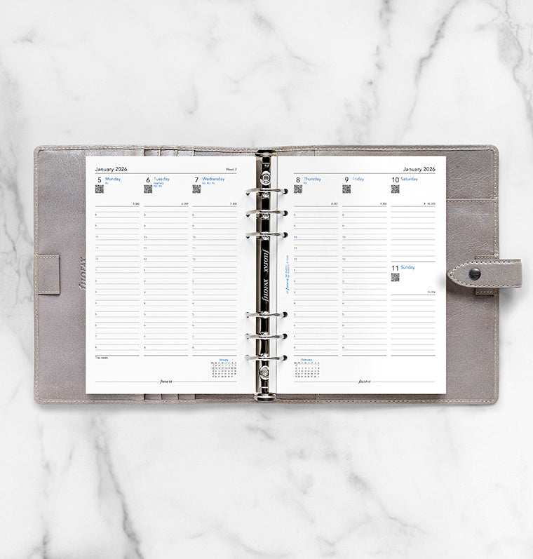 1 Woche / 2 Seiten englisch A5 2026 Filofax 26-68521