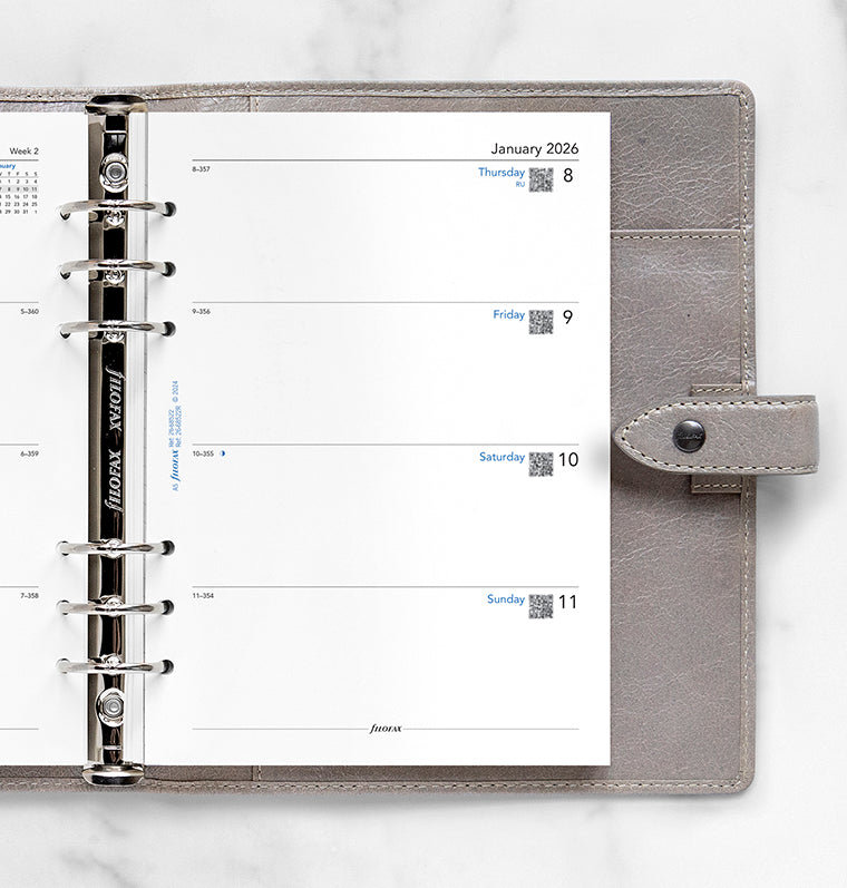 Filofax 1 Woche / 2 Seiten englisch A5 2026- 26-68522/26-68522R
