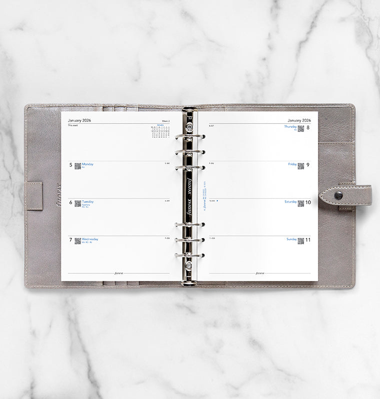 Filofax 1 Woche / 2 Seiten englisch A5 2026- 26-68522/26-68522R