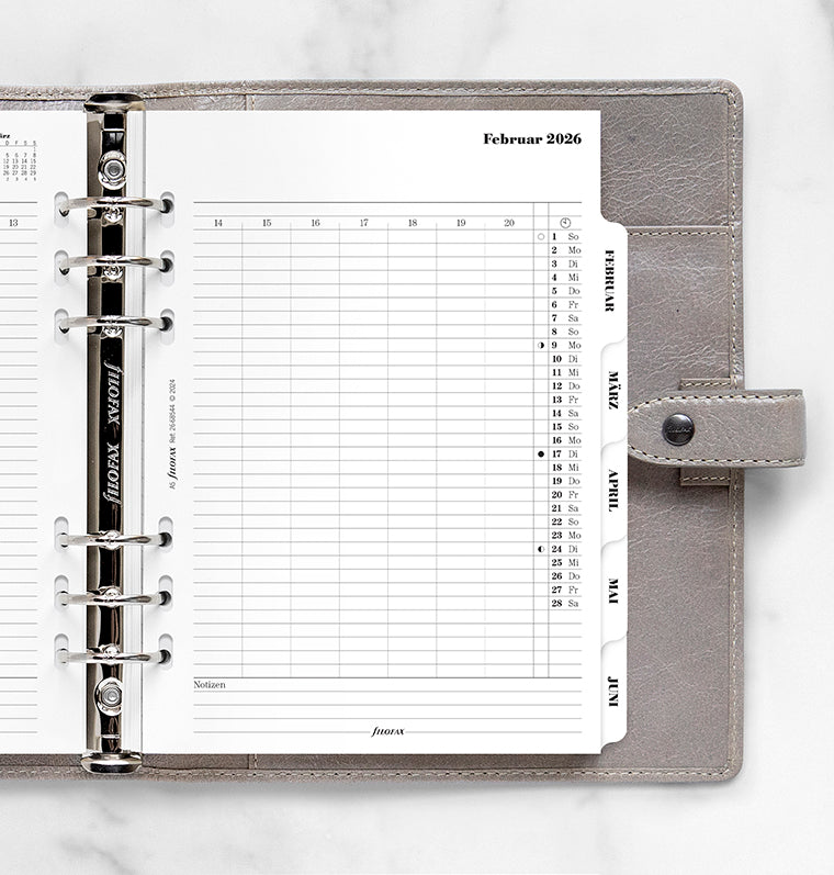Filofax 1 Monat / 2 Seiten deutsch A5 2026 26-68544