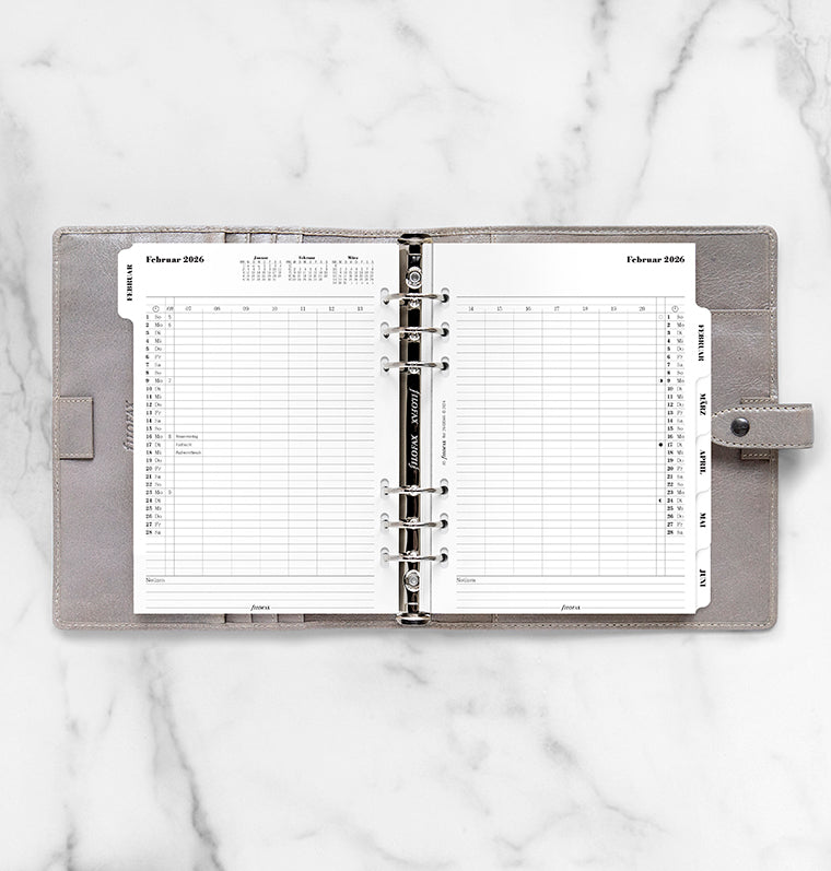 Filofax 1 Monat / 2 Seiten deutsch A5 2026 26-68544