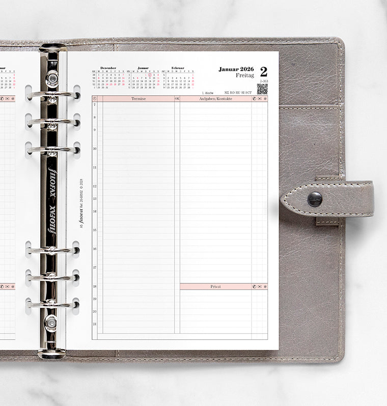 Filofax 1 Tag / 1 Seite Professional deutsch A5 2026 26-68552
