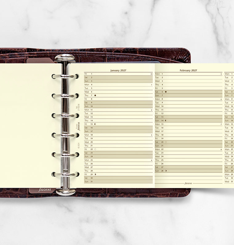 Filofax Jahresplaner englisch Pocket 2027 27-68208