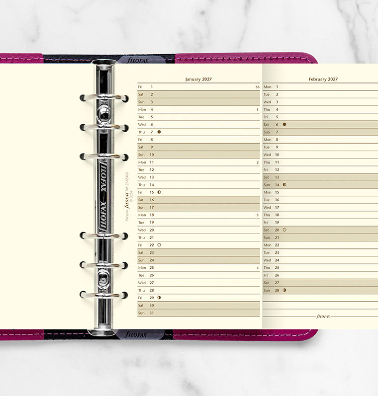 Filofax Jahresplaner englisch Personal 2027 27-68408