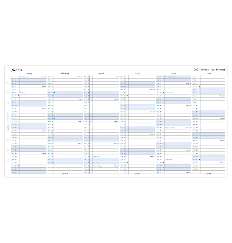 Jahresplaner englisch A5 2027, 27-68501