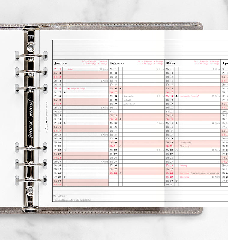 Filofax Jahresplaner deutsch A5 2027 27-68554