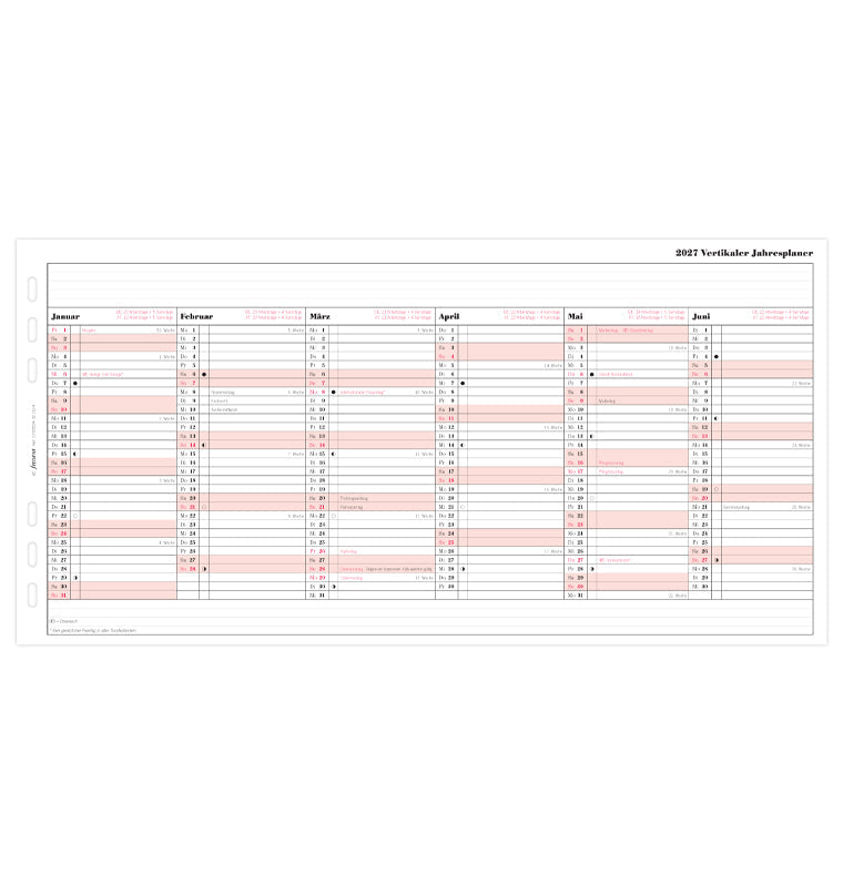Filofax Jahresplaner deutsch A5 2027 27-68554