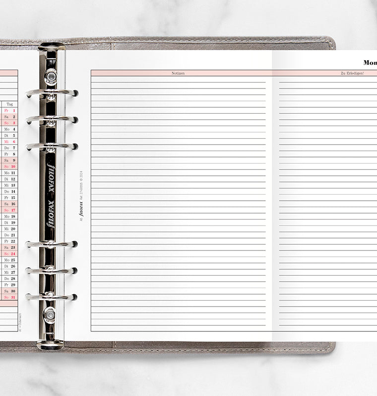 Filofax Monatsplaner deutsch A5 2027 27-68555
