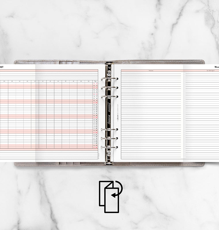 Filofax Monatsplaner deutsch A5 2027 27-68555