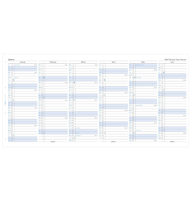 Filofax Jahresplaner englisch A4 2027 27-68702