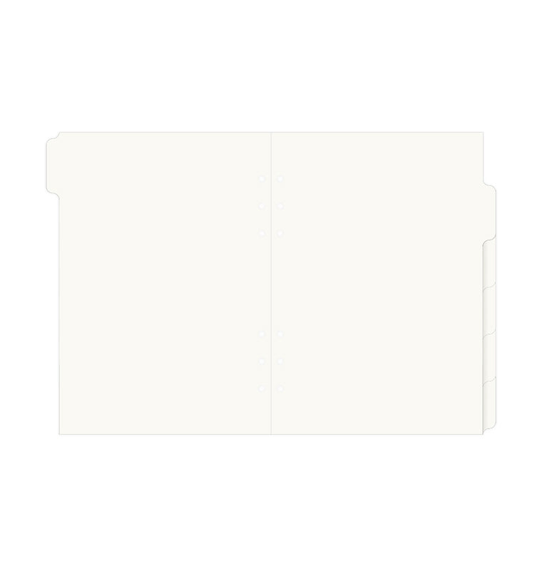 6er Blanko Trennblätter Cream - A5