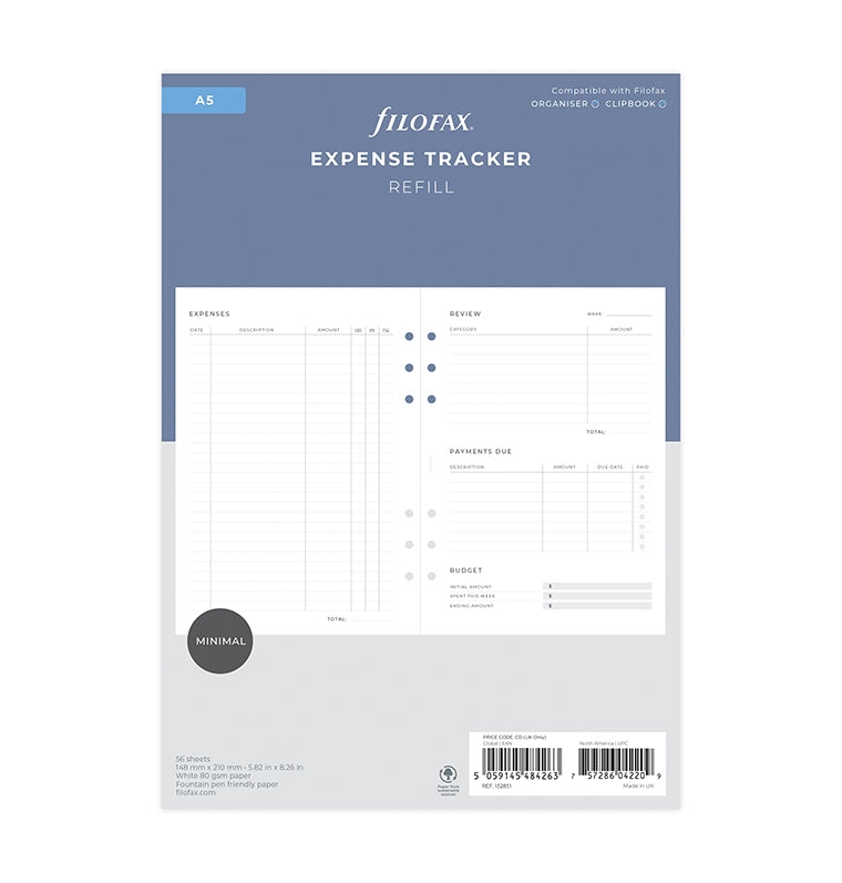 Recharge Papier A5 Snopake Eligo 15864 - 75 Feuilles Lignées Pour Agenda Et Cahier Projet