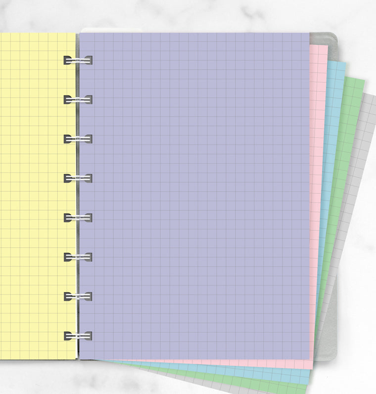 Filofax Notebook A5 Pastel karierte Einlagen