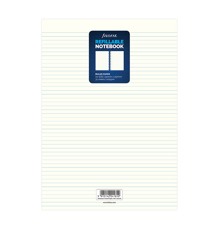 Filofax Notebook A4 linierte Einlagen