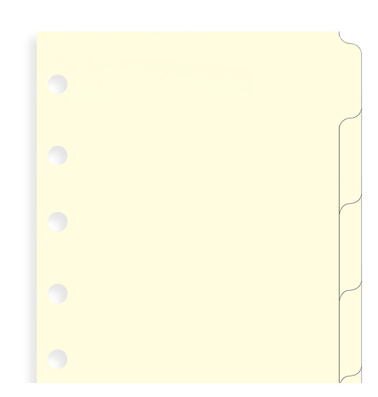 5er Blanko Register Cream - Pocket