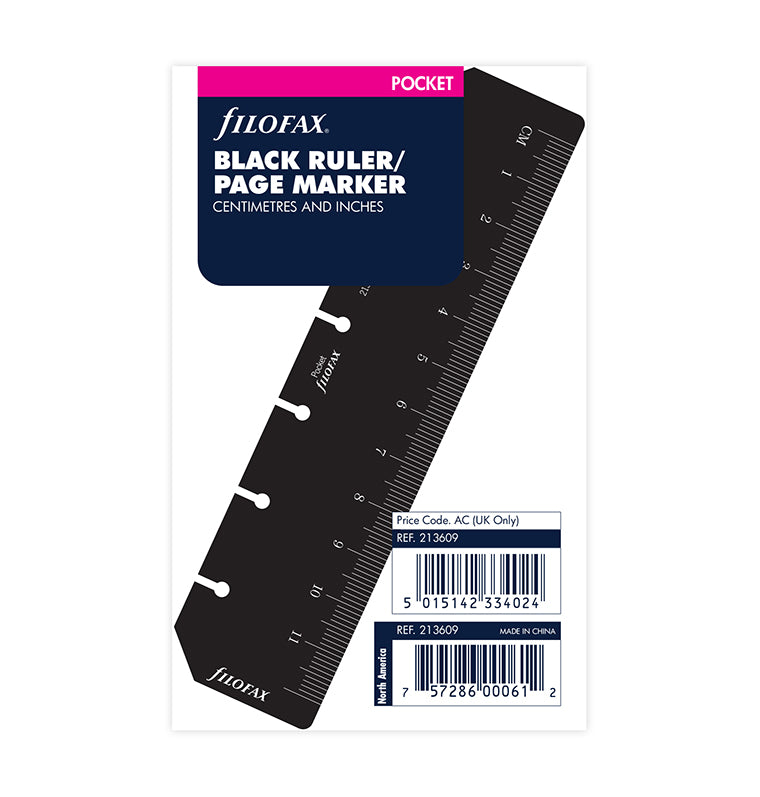 Lineal / Lesezeichen schwarz - Pocket