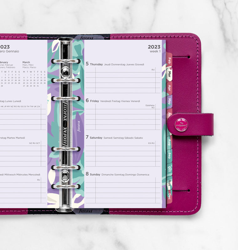 1 Woche / 2 Seiten Illustrated Diary Pack Personal 2023