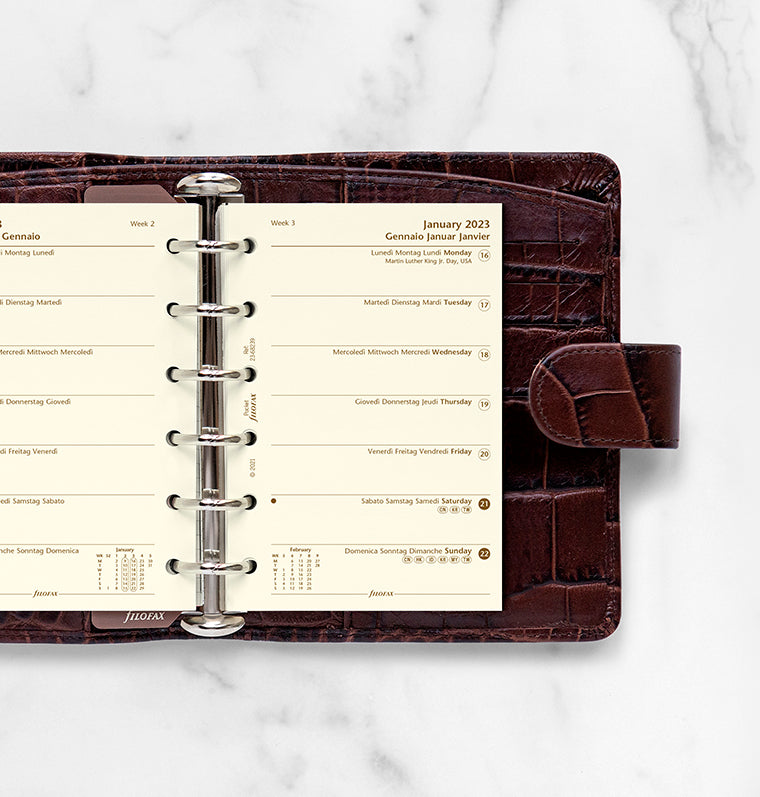 1 Woche / 1 Seite multilingual Pocket 2023