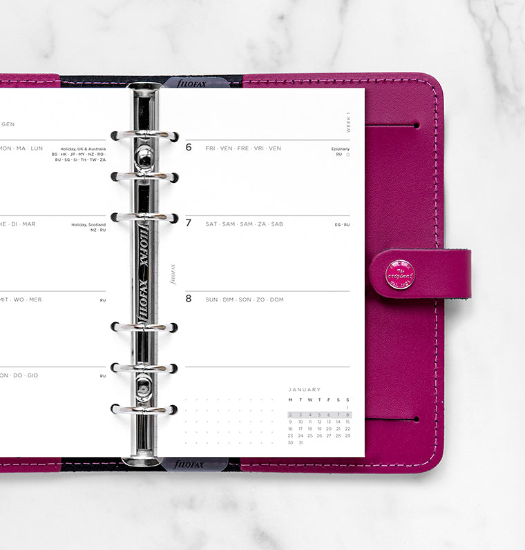 Minimal Kalender 1 Woche / 2 Seiten Personal 2023